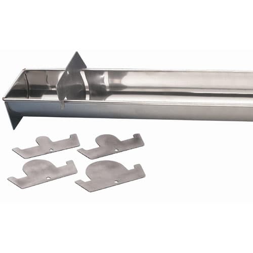 SERIE DE 4 RACLETTES  A BUCHES INOX