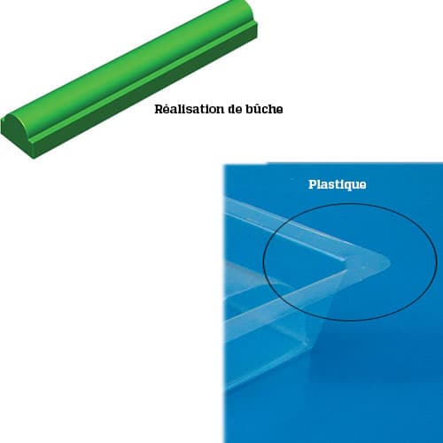 GOUTTIERE A BUCHE PLASTIQUE MODELE RONDE BASE RECTANGLE