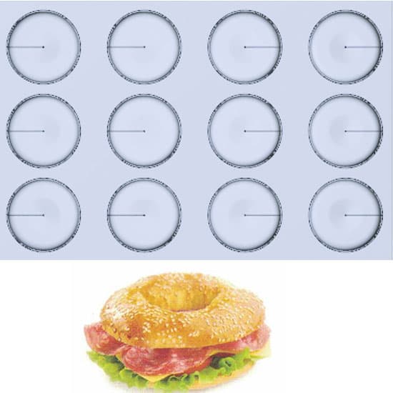 TOILE DE CUISSON MAE PROFESSIONNEL 12 BAGUELS - GAMME FIBERMAE