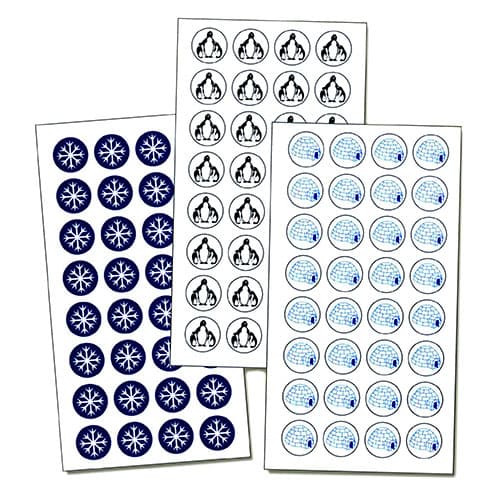 ADHESIFS POUR PANCARTE \"PRODUITS DECONGELES\"