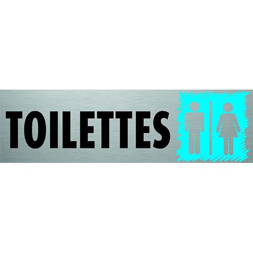PLAQUE PVC ALU - \\TOILETTES\\