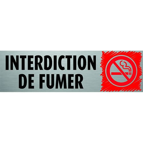 PLAQUE PVC ALU - \\INTERDICTION DE FUMER\\