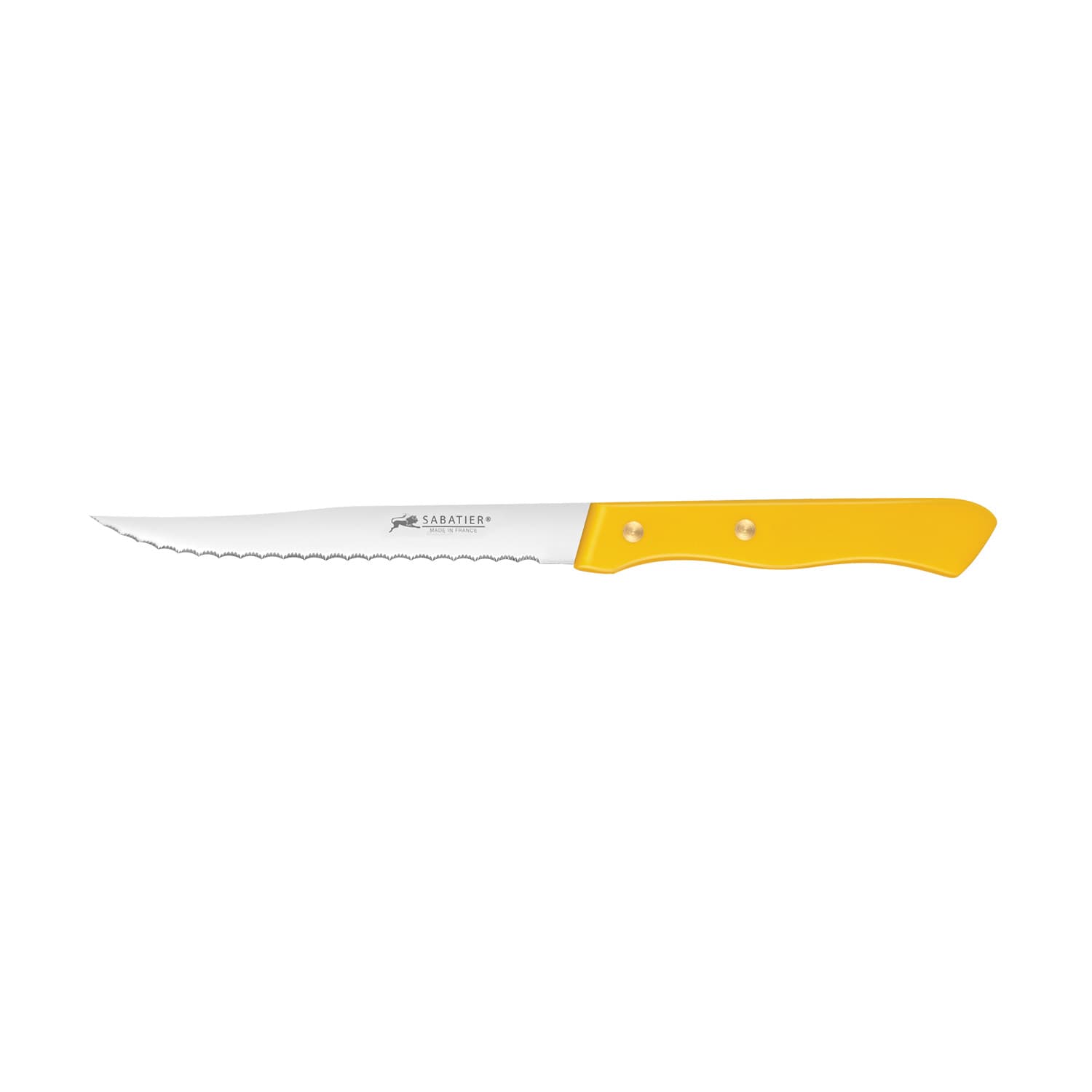 COUTEAU A STEAK CRANTE 115 MM - MANCHE COULEUR