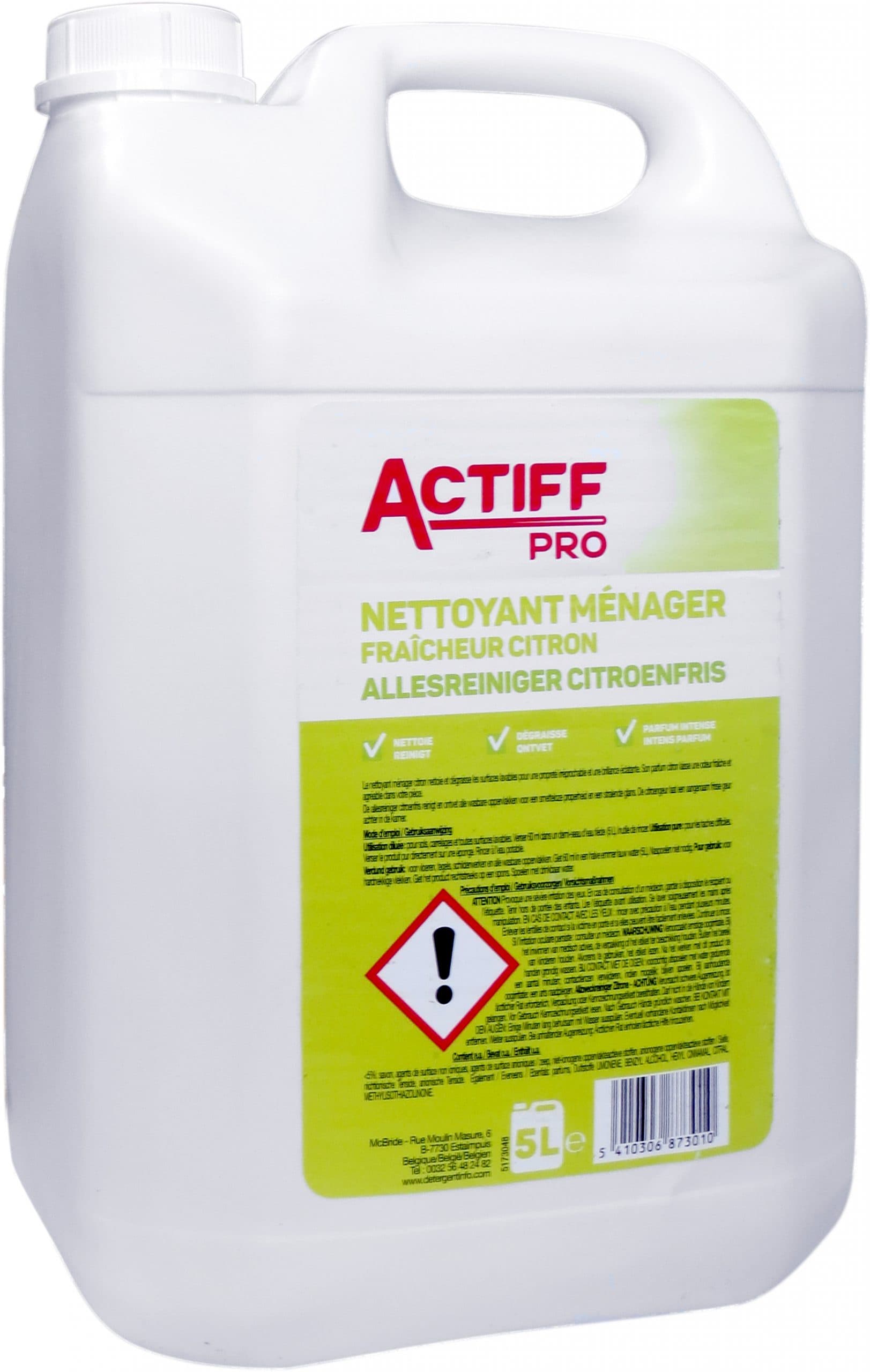 DETERGENT DESODORISANT SURODORANT SENTEUR CITRON - 5 LITRES