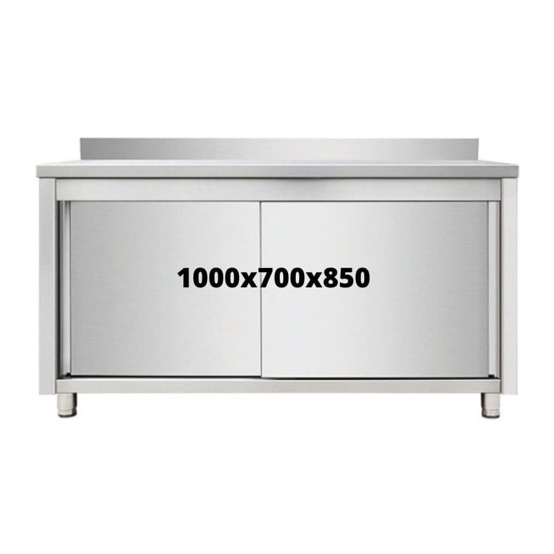 MEUBLE DE RANGEMENT INOX 1000X700X850  AVEC DOSSERET