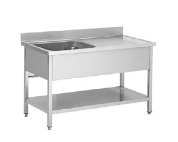 PLONGE INOX 1000X600X850  1 BAC-EGOUTTOIR A DROITE