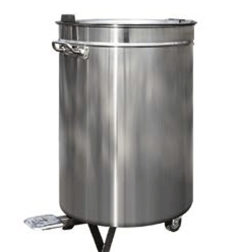 POUBELLE INOX RONDE 60 LITRES