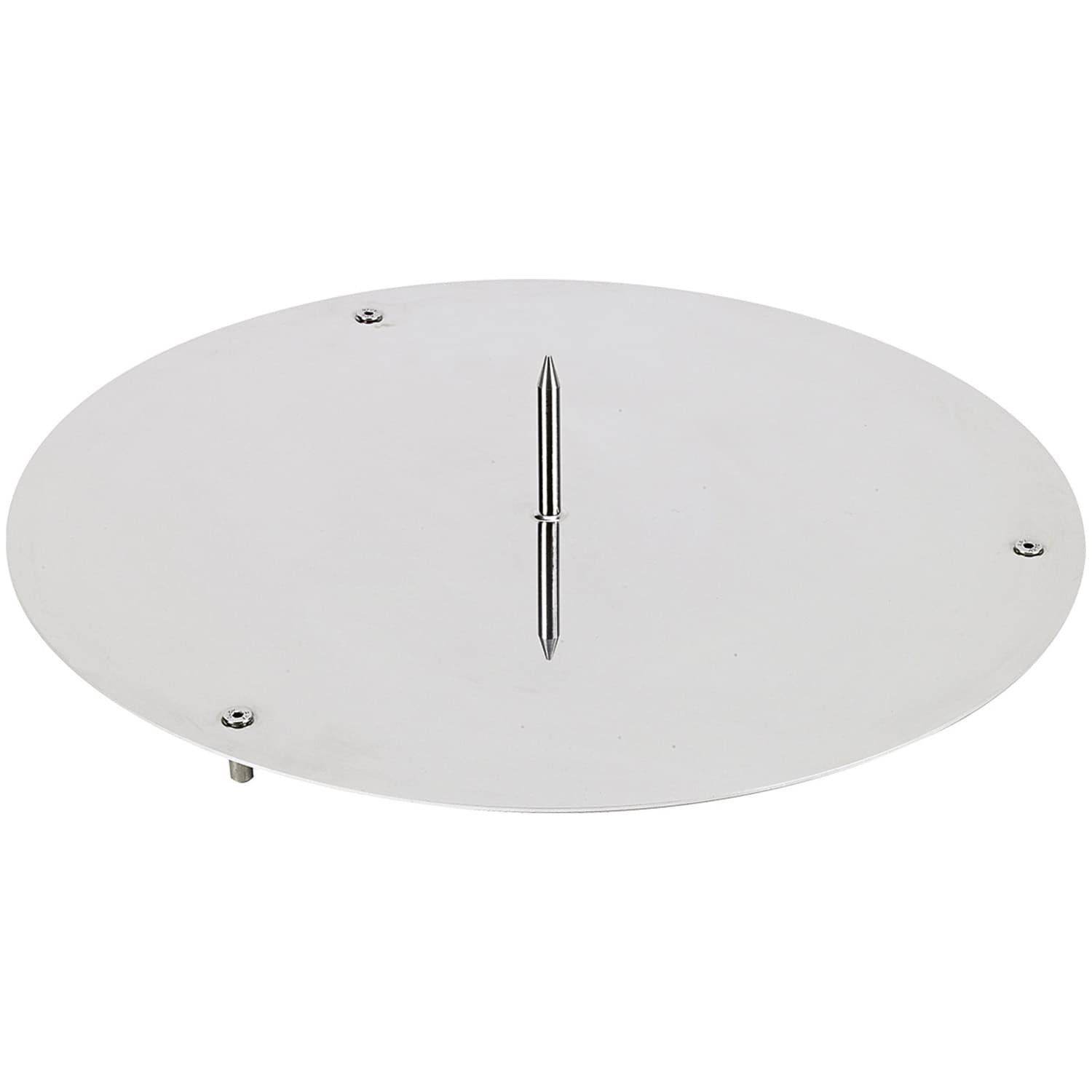 PLATEAU INOX AVEC PIQUE DE CENTRAGE (SANS PIQUE DU DESSOUS)
