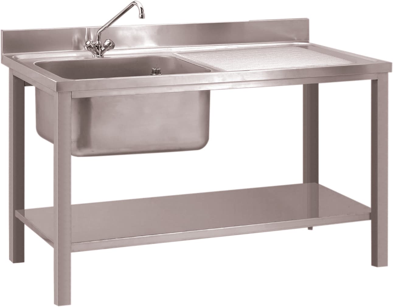 PLONGE EMBOUTIE INOX - 1 BAC - 1 EGOUTTOIR
