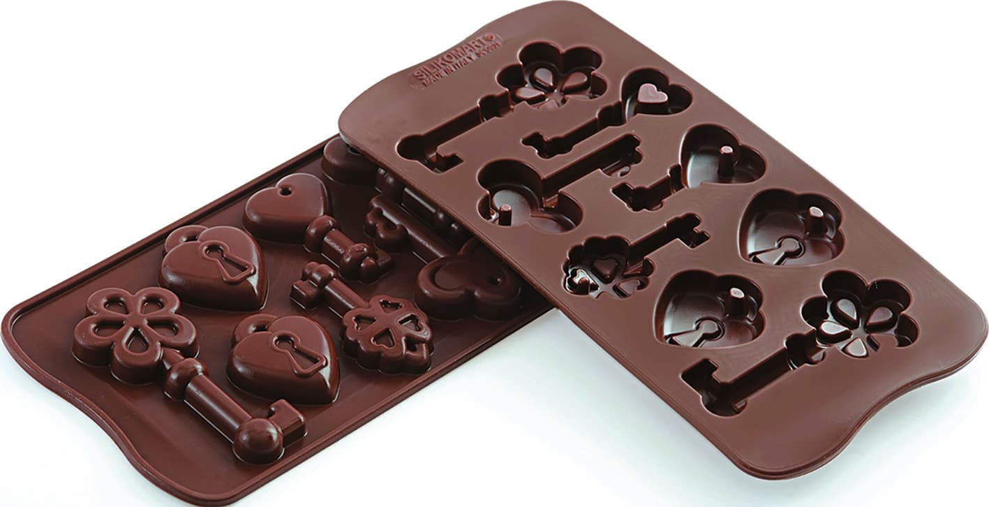 PLAQUE SILIKOMART PROFESSIONNEL 6 CLES ET 2 CADENAS - GAMME EASY CHOC
