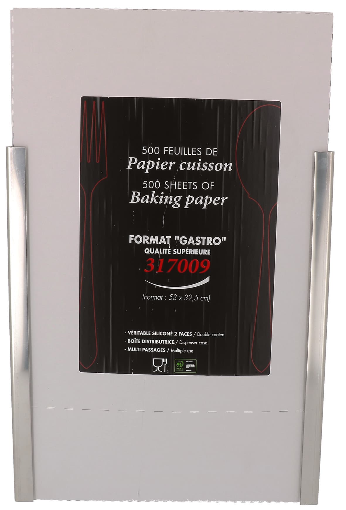 SUPPORT MURAL INOX - POUR PAPIER DE CUISSON