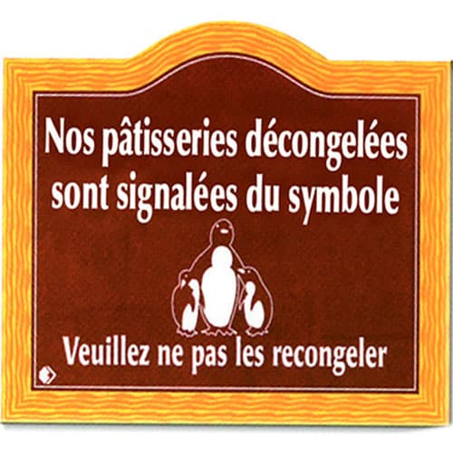 PANCARTE \"PRODUITS DECONGELES\" - Image 2