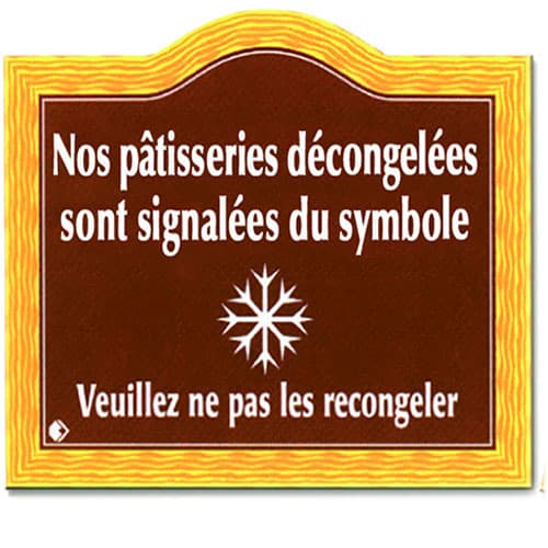 PANCARTE \"PRODUITS DECONGELES\" - Image 3