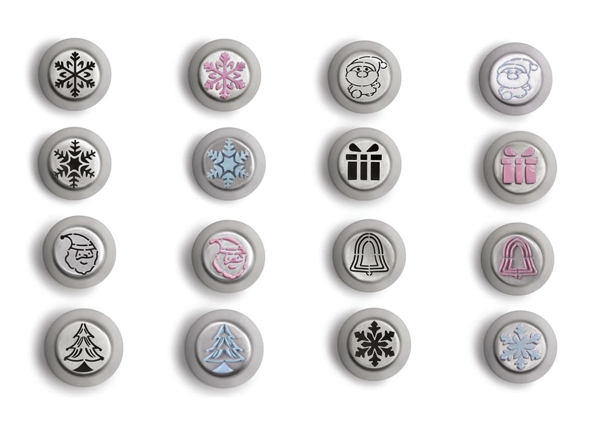 LOT DE 8 DOUILLES INOX DECORS NOËL - Image 2