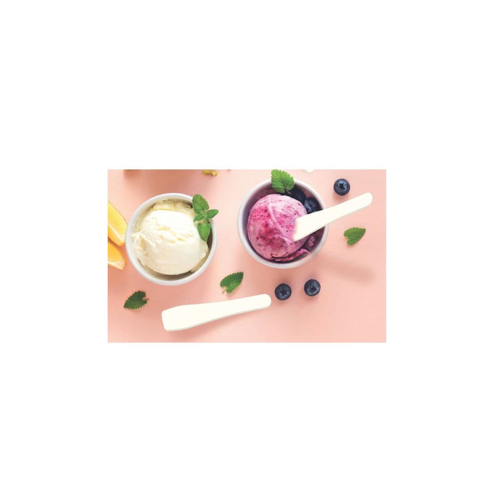 500 CUILLEREs A GLACE EN PAPIER COMPRESSE 100% BIODEGRADABLES