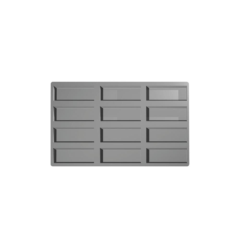 PLAQUE MAE PROFESSIONNEL 12 GENOISES ET INSERTS RECTANGLES - GAMME SILMAE