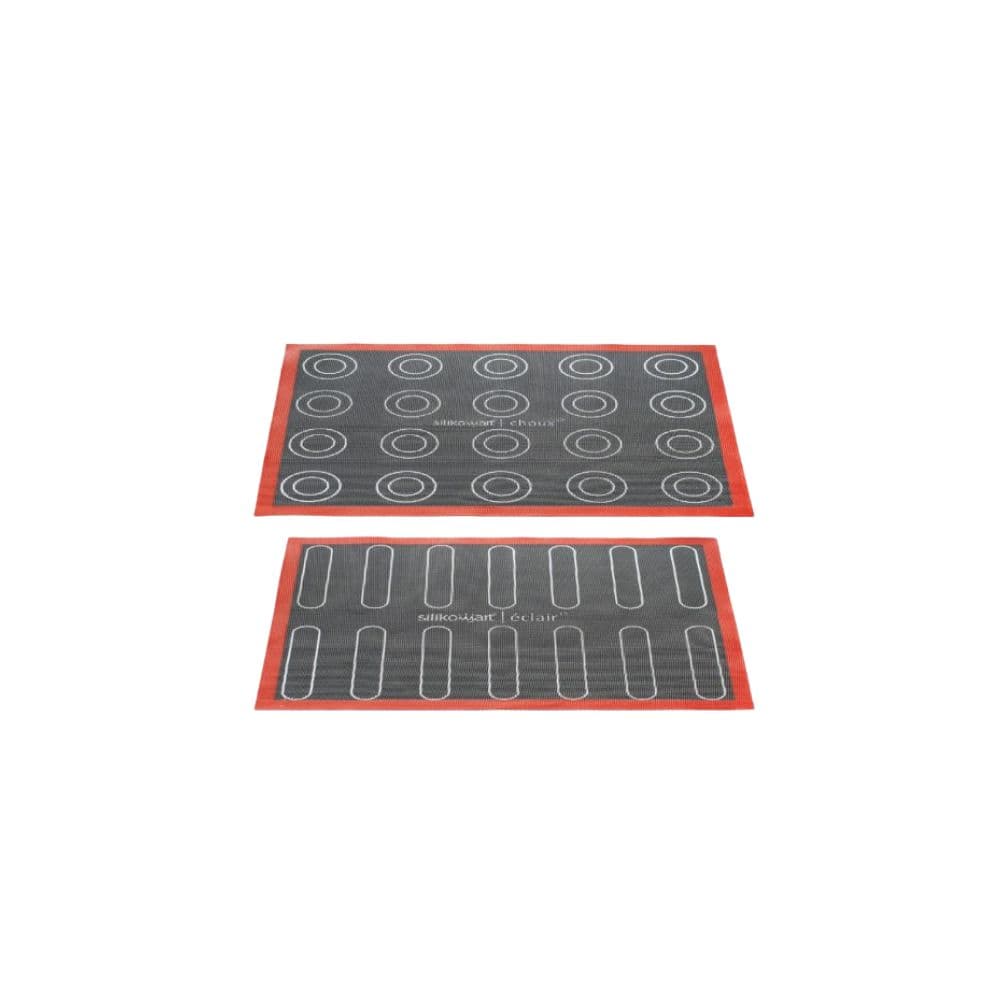 FEUILLE DE CUISSON SILIKOMART PROFESSIONNEL AIRMAT \\CHOUX/ECLAIRS\\ MICRO PERFOREE - MARQUAGE RECTO VERSO