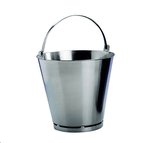 SEAU INOX GRADUE AVEC PIED
