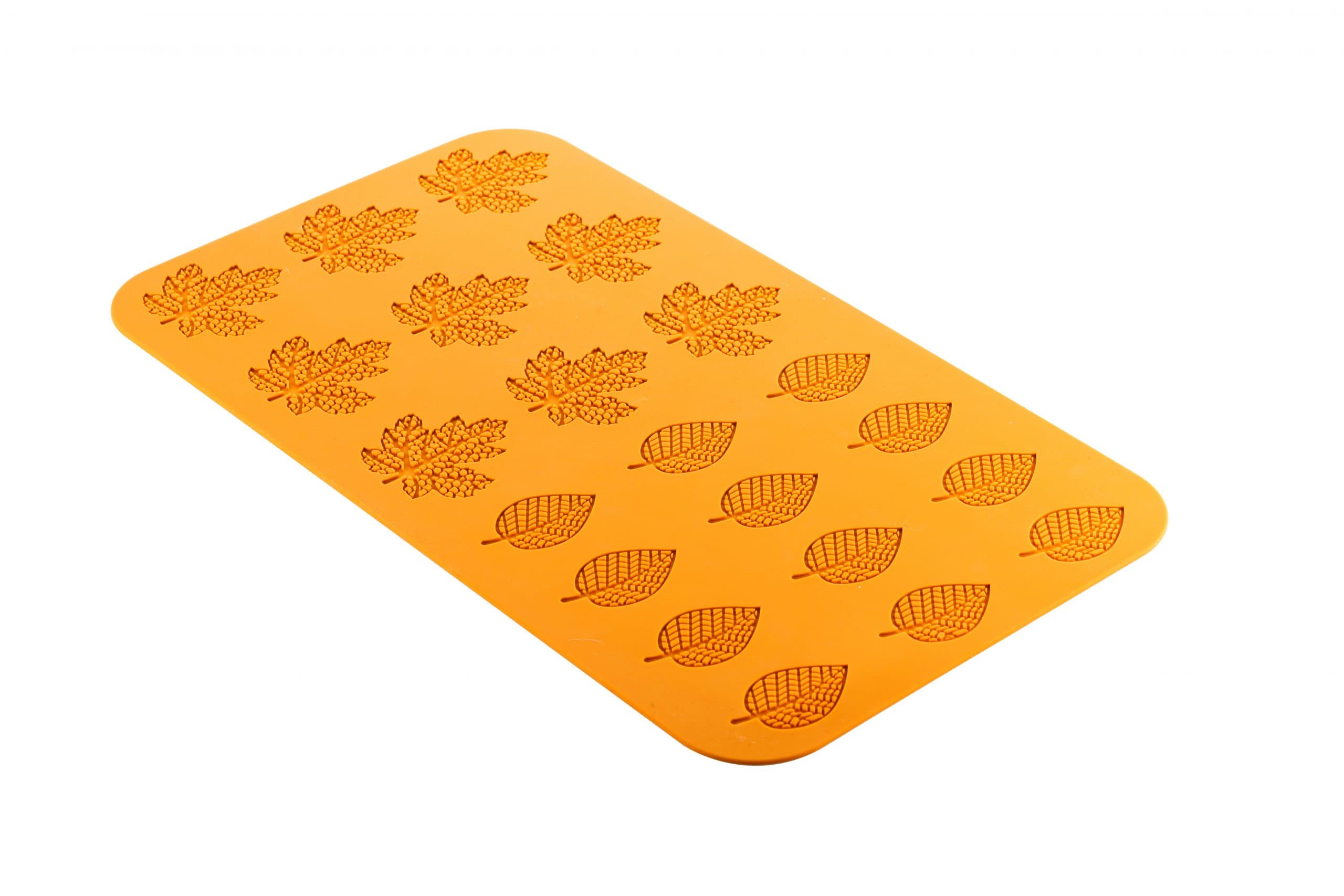 MOULE FLEXIBLE SILIKOMART PROFESSIONNEL 21 FEUILLES BOIS - GAMME NATURAE