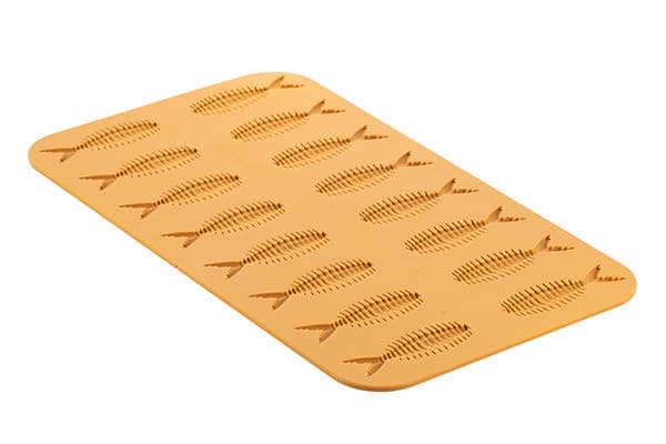 MOULE FLEXIBLE SILIKOMART PROFESSIONNEL 16 ARETES DE POISSON - GAMME NATURAE