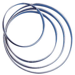 LOT DE 6 CERCLES INOX POUR MOUSSE