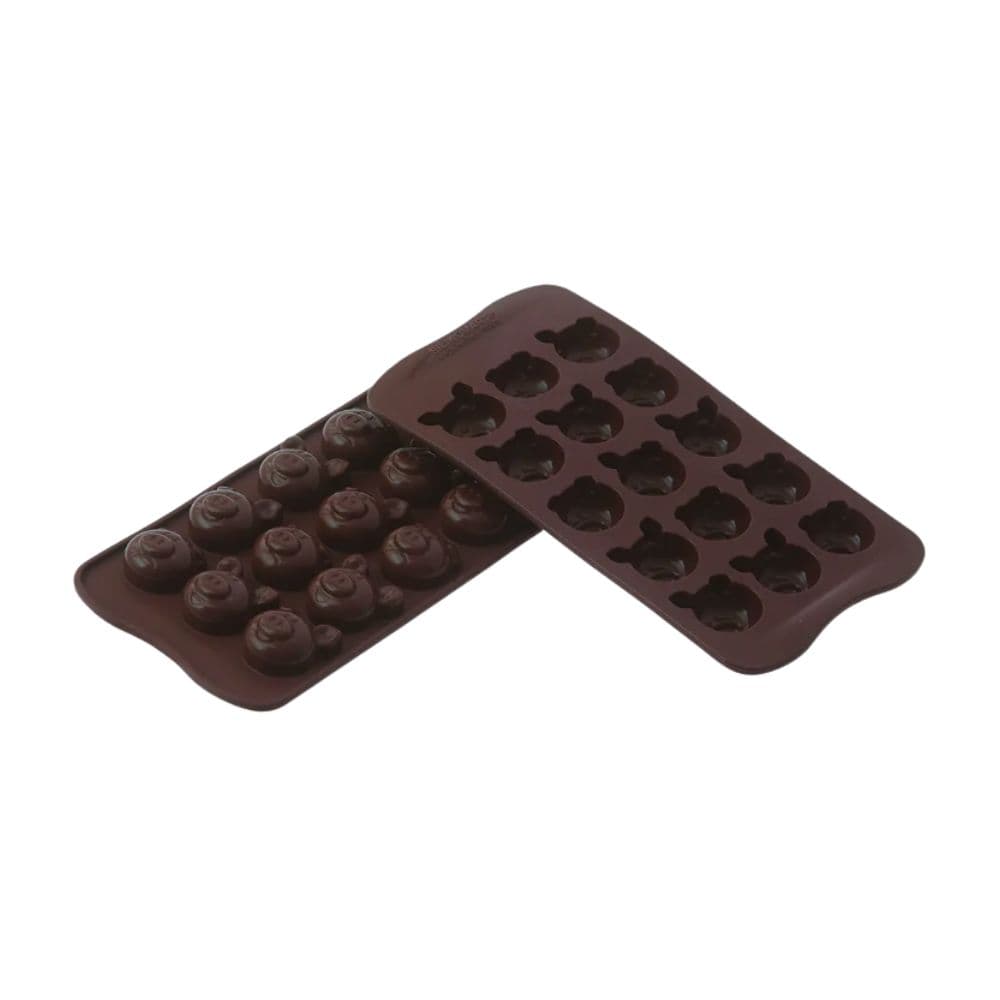 PLAQUE SILIKOMART PROFESSIONNEL 15 TETES DE COCHON - GAMME EASY CHOC