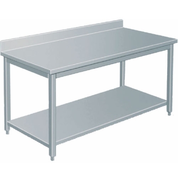 TABLE INOX PROFONDEUR 600 AVEC DOSSERET