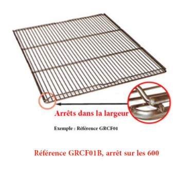 GRILLE  BOULANGERE INOX 800X600 ARRET DANS LES 600