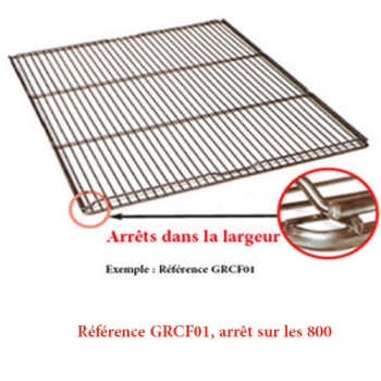 GRILLE  BOULANGERE INOX 600X800 ARRET DANS LES 800