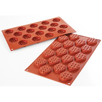 MOULE SILIKOMART PROFESSIONNEL MINI GAUFRES - GAMME SILICON FLEX