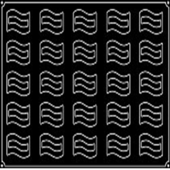 PLAQUE 25 RECTANGLES VAGUES 