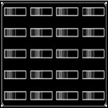 PLAQUE 20 BANDES ONDULEES