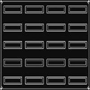 PLAQUE 20 BANDES INCLINEES 