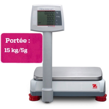 BALANCE DE COMPTOIR A COLONNE AVIATOR 7000 - Portée maximale 15 kgs