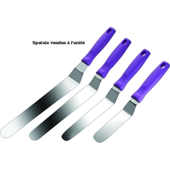 SPATULE COUDEE INOX - Manche violet