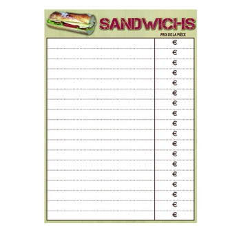 PANCARTE SANDWICHS