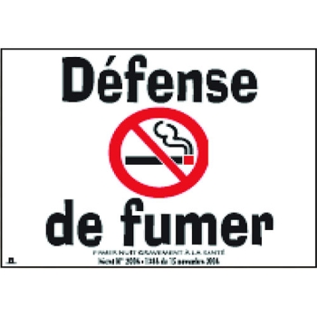 PANCARTE "DEFENSE DE FUMER"