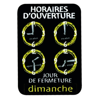 PANCARTE HORLOGE MODELE 2