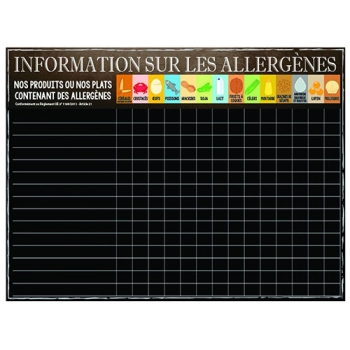 PANCARTE PRESENCE ALLERGENES