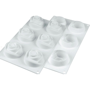 MOULE SILICONE - 6 ROSES