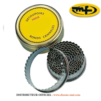 BOITE DECOUPOIRS CANNELES RONDS INOX