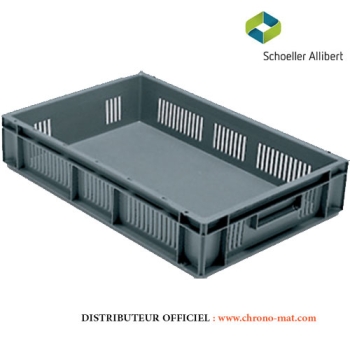 CAISSE GERBABLE 600x400 - 21 litres - Fond plein et parois ajourées