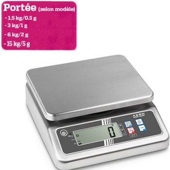 BALANCE  DE TABLE - Portée maximale 1.5 à 15 kg selon modèle