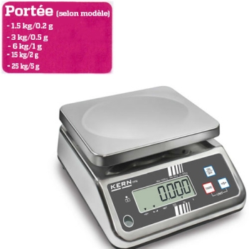 BALANCE  DE TABLE - Portée maximale 1.5 à 25 kg  - Lecture 0.2 à 5g selon modèle