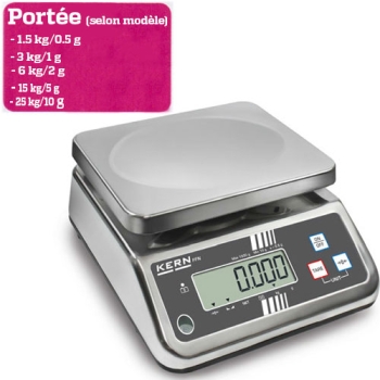 BALANCE  DE TABLE - Portée maximale 1.5 à 25 kg  - Lecture 0.5 à 10g selon modèle