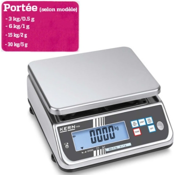 BALANCE  DE TABLE - Portée maximale 3 à 30 kg  - Lecture 0.5 à 5g selon modèle