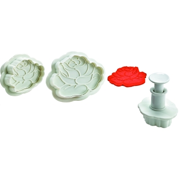 DECOUPOIR PLASTIQUE ROSE- LE  JEU DE 3