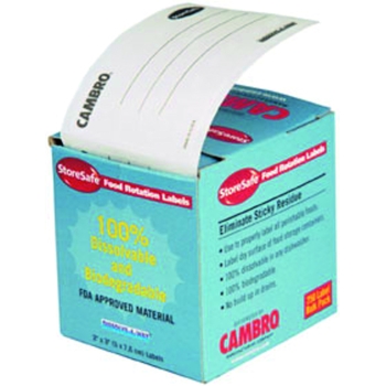 250 ETIQUETTES SOLUBLES BIODEGRADABLES 70X40 MM