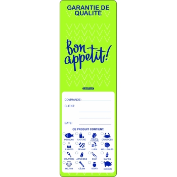 250 ETIQUETTES GARANTIE DE QUALITE - 140X45 MM