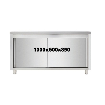 MEUBLE DE RANGEMENT INOX 1000X600X850 SANS DOSSERET